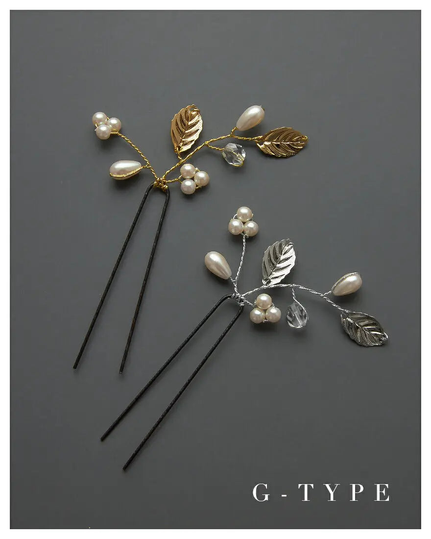 結婚式ヘアアクセサリーパールヘッドドレスウェディングヘアーアクセサリーお呼ばれゲストヘアピンパーティーヘアアクセ浴衣着物和装花嫁髪飾り二次会