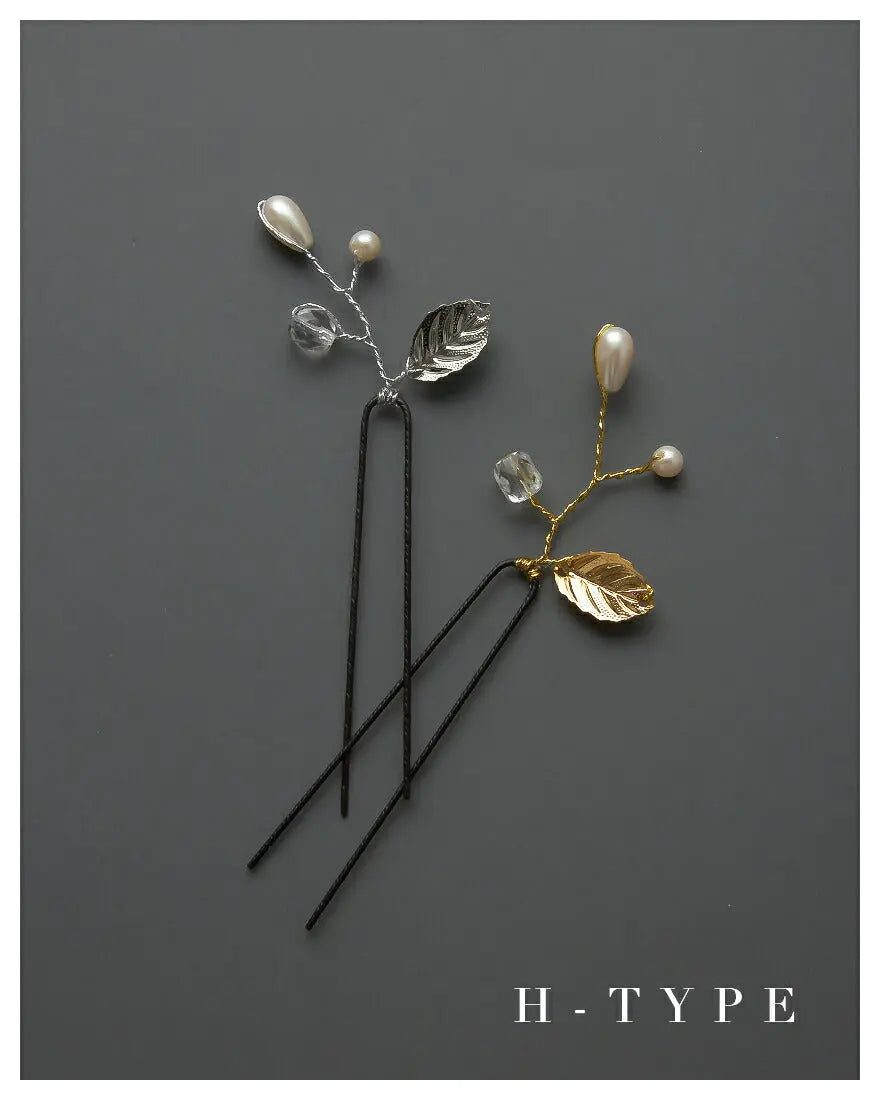 結婚式ヘアアクセサリーパールヘッドドレスウェディングヘアーアクセサリーお呼ばれゲストヘアピンパーティーヘアアクセ浴衣着物和装花嫁髪飾り二次会