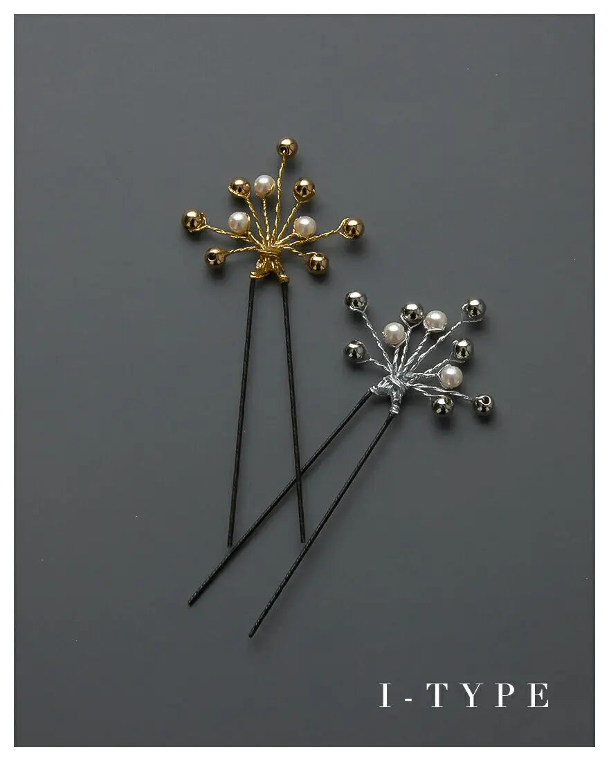 結婚式ヘアアクセサリーパールヘッドドレスウェディングヘアーアクセサリーお呼ばれゲストヘアピンパーティーヘアアクセ浴衣着物和装花嫁髪飾り二次会