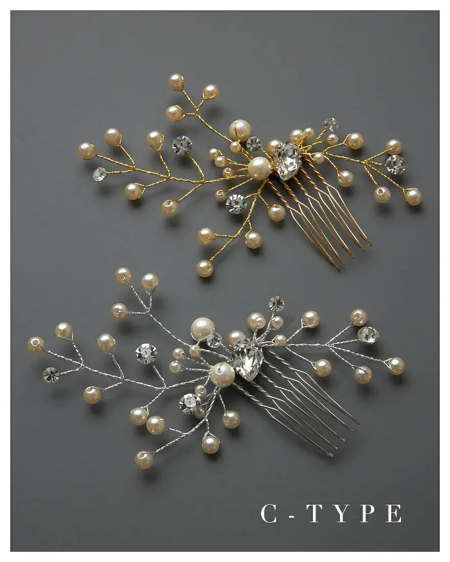 ヘアカフポニーフック結婚式ヘアアクセサリーパールヘアーカフウェディングヘアーアクセサリーお呼ばれゲストヘアピンパーティーヘアアクセ浴衣着物和装花嫁髪飾り二次会