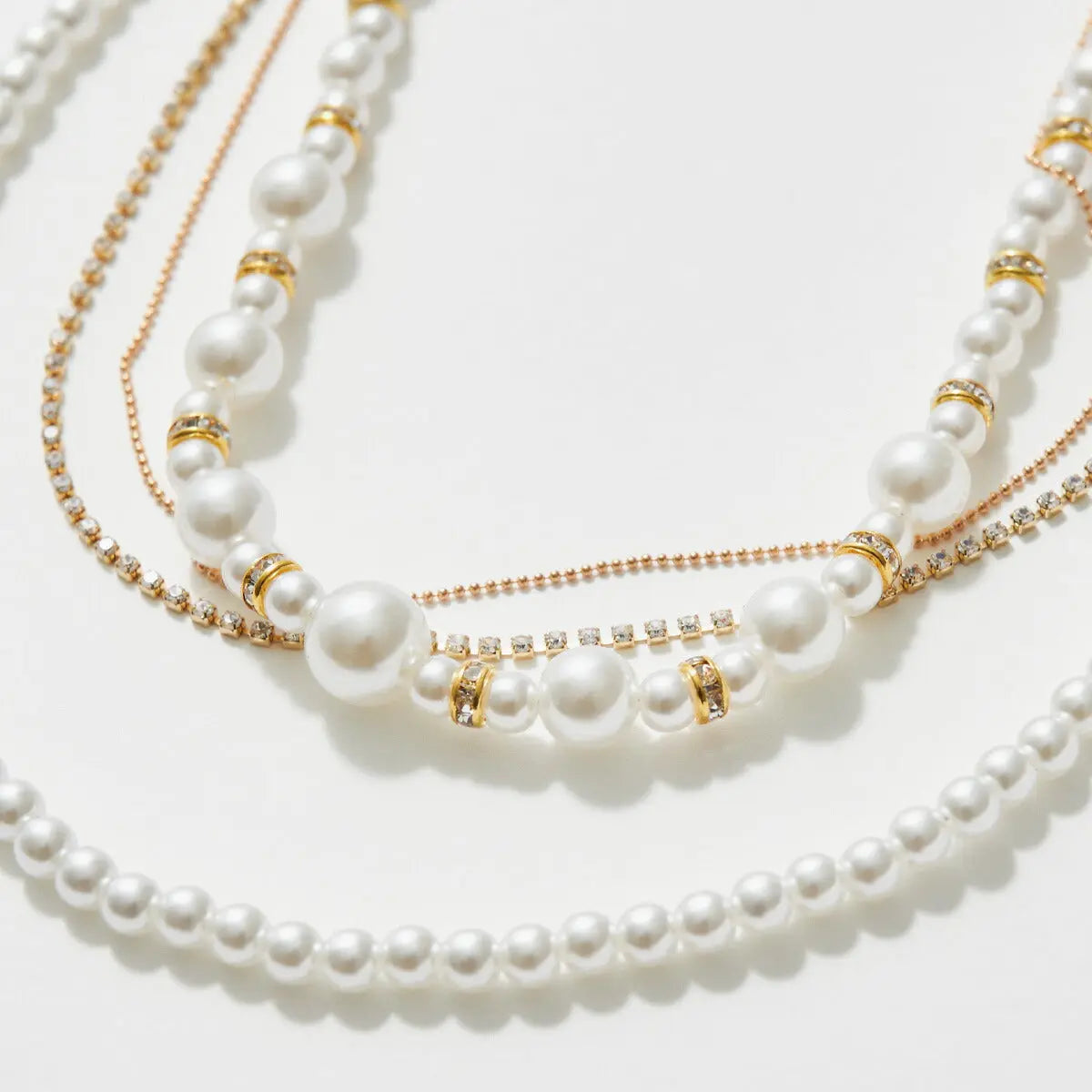 結婚式アクセサリーパールラインストーン二次会お呼ばれパーティーアクセ2連ネックレスパールネックレスロングパールネックレスロングネックレス2way