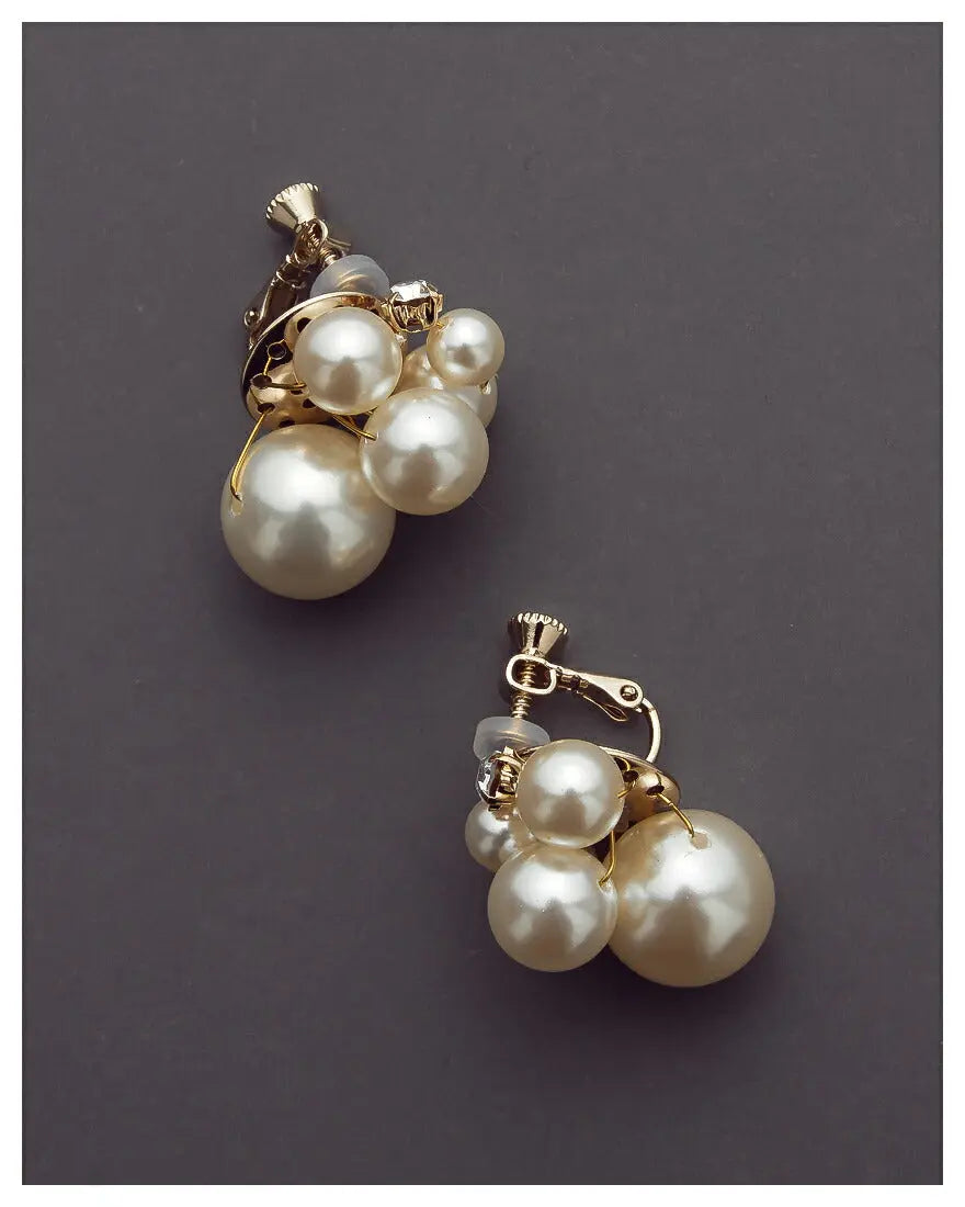 結婚式アクセサリーパールイヤリングピアスお出かけ二次会お呼ばれイミテーションパールクリスタルビジューパーティー