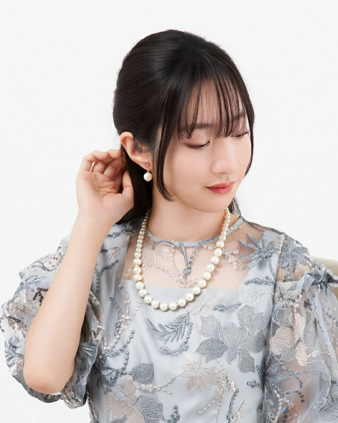 結婚式アクセサリーパールネックレスピアスイヤリングイミテーションパールセットアクセ