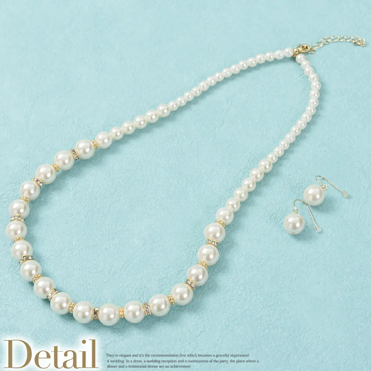 結婚式アクセサリーパールネックレスピアスイヤリングイミテーションパールセットアクセ