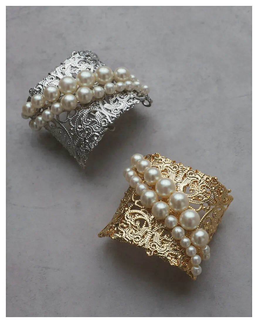 ヘアアクセサリー結婚式パールUピンアクセサリーヘアアクセサリーゲストパーティーヘアアクセゴールドお呼ばれ二次会