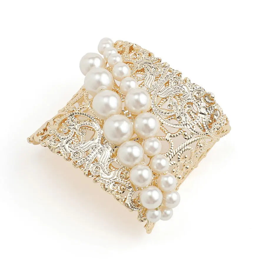 ヘアカフポニーフック結婚式ヘアアクセサリーパールヘアーカフウェディングヘアーアクセサリーお呼ばれゲストヘアピンパーティーヘアアクセ浴衣着物和装花嫁髪飾り二次会