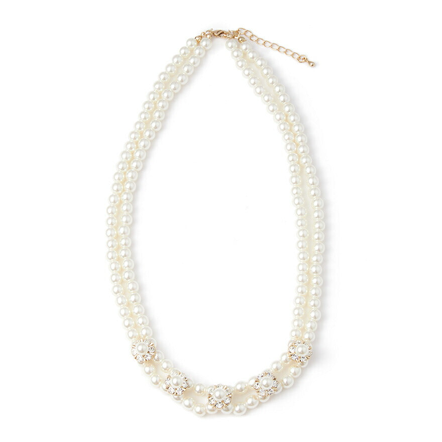 結婚式ネックレスお呼ばれアクセサリーセット可能パーティーパールパールネックレス