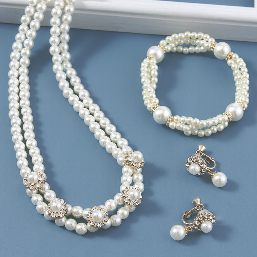 結婚式 ネックレス お呼ばれ アクセサリー セット可能 パーティー パール パールネックレス パーティードレス通販TwinkleGirls