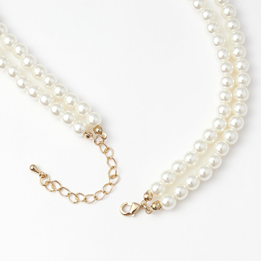 結婚式ネックレスお呼ばれアクセサリーセット可能パーティーパールパールネックレス