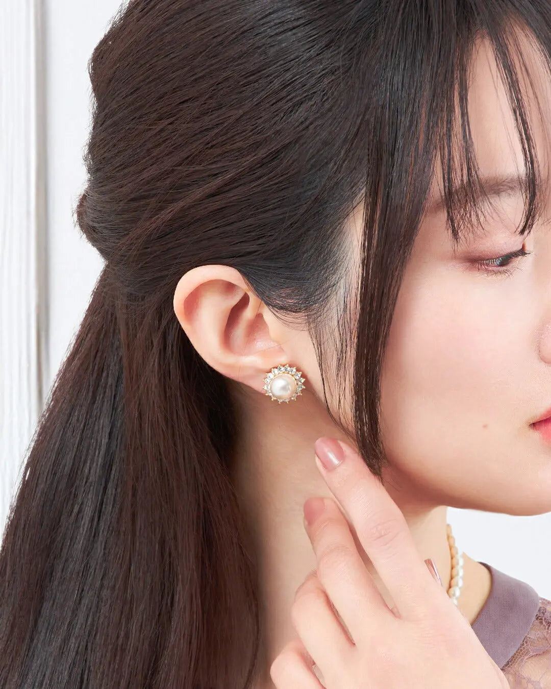 アクセサリー結婚式ピアス/イヤリングパールパーティーゴージャス一粒パールレディースフォーマル9mmウェディングシンプルボリュームパールイヤリング