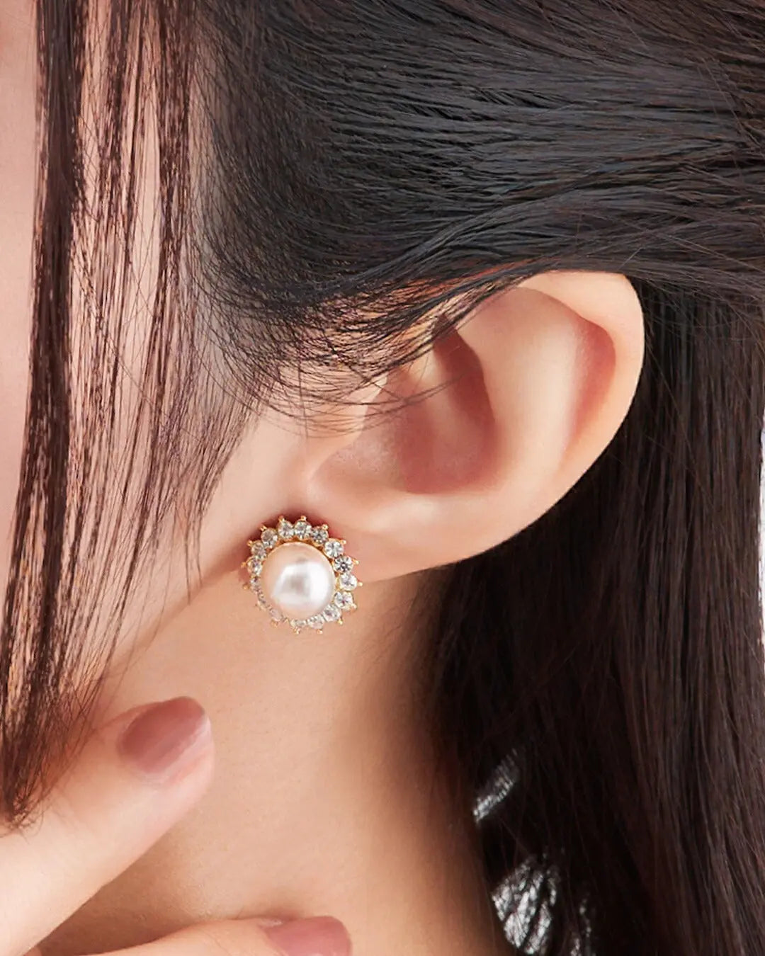 アクセサリー結婚式ピアス/イヤリングパールパーティーゴージャス一粒パールレディースフォーマル9mmウェディングシンプルボリュームパールイヤリング