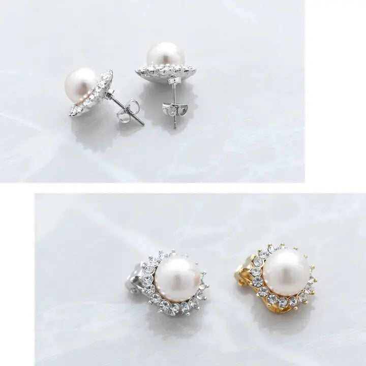 ピアス イヤリング 9mmパール 結婚式 お呼ばれ パーティー対応 レディース フォーマルアクセサリー シンプル ゴールド/シルバー accessory0053 パーティードレス通販TwinkleGIrls