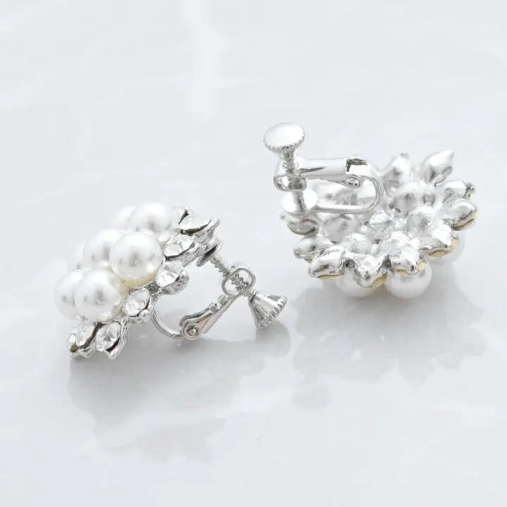 アクセサリー結婚式ピアス/イヤリングパールパーティーゴージャス粒パールレディースフォーマル5.5mmウェディングシンプルボリュームパールイヤリング