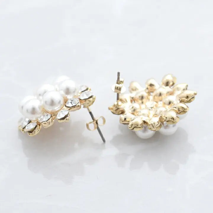 アクセサリー結婚式ピアス/イヤリングパールパーティーゴージャス粒パールレディースフォーマル5.5mmウェディングシンプルボリュームパールイヤリング