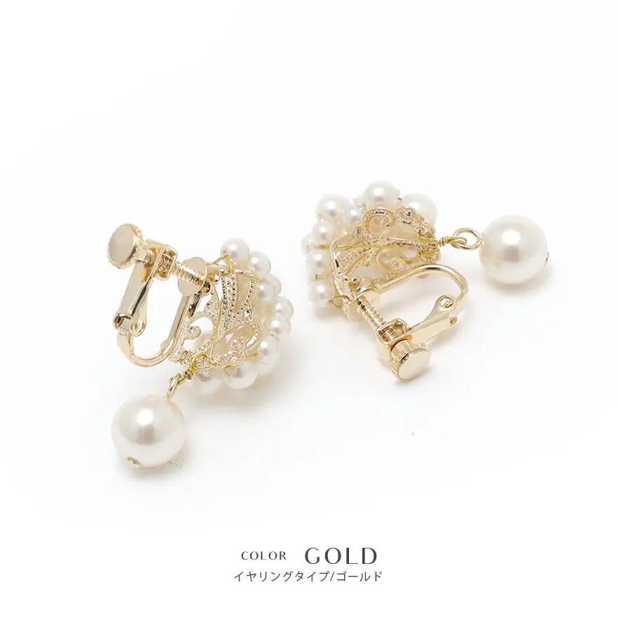 ヘアアクセサリー結婚式パールUピンアクセサリーヘアアクセサリーゲストパーティーヘアアクセゴールドお呼ばれ二次会