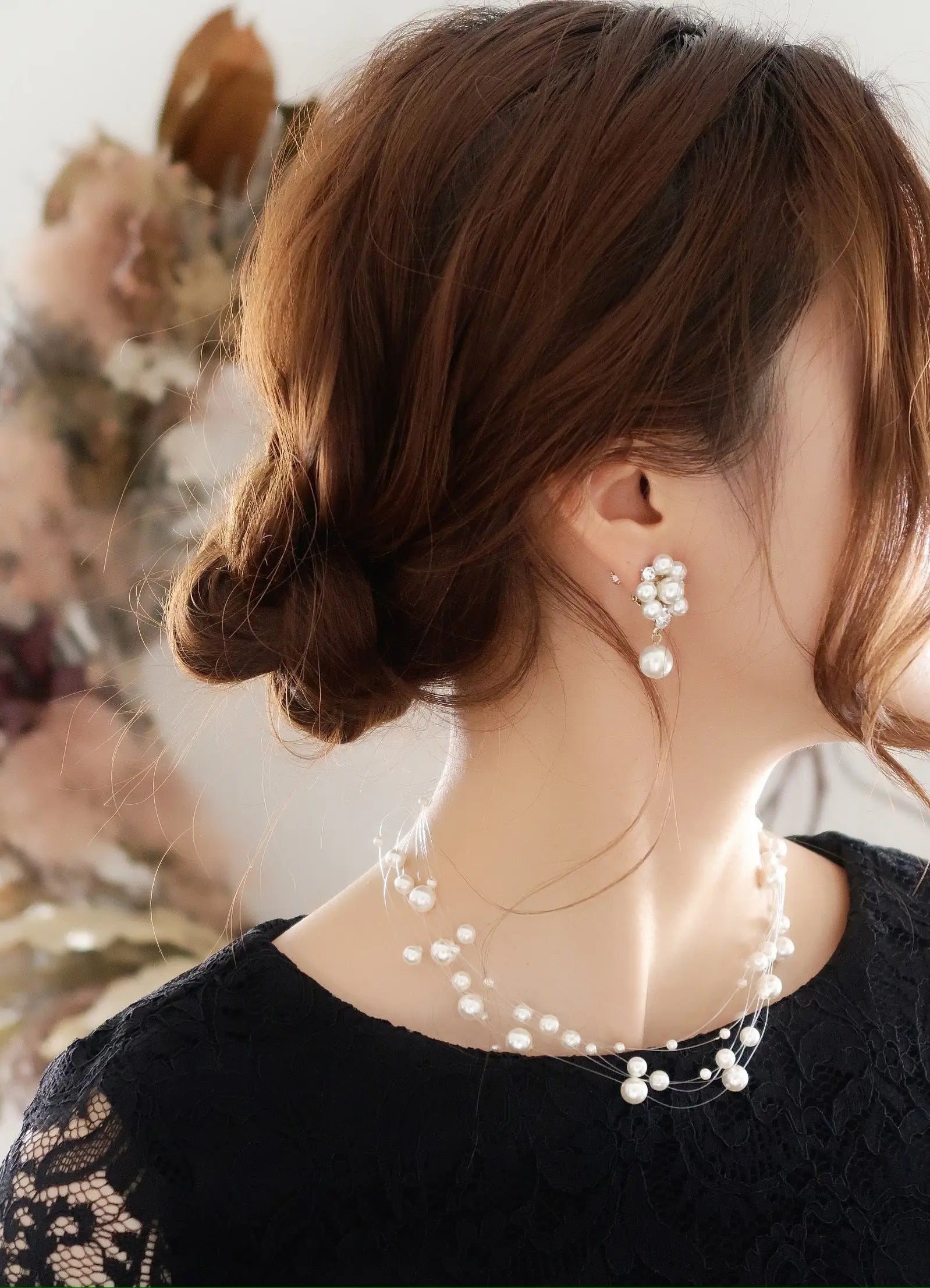 結婚式 ネックレス お呼ばれ アクセサリー セット可能 パーティー パール パールネックレス