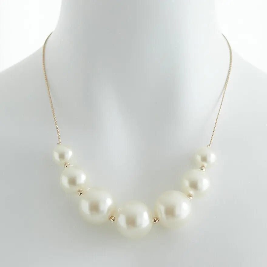 結婚式ネックレスお呼ばれアクセサリーセット可能パーティーパールパールネックレス