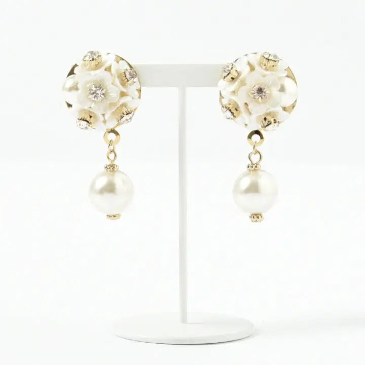 アクセサリー結婚式ピアス/イヤリングパールパーティーブーケ一粒パールレディースフォーマル10mmウェディングシンプルボリュームパールイヤリング