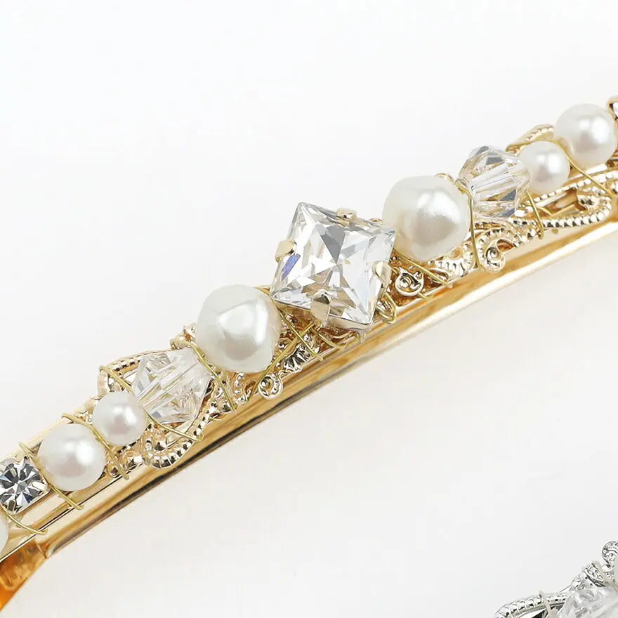 ヘアアクセサリーヘアクリップパール結婚式ウェディングアクセサリーヘアアクセサリーゲストヘアピンパーティーヘアアクセ浴衣着物和装花嫁髪飾りお呼ばれ二次会