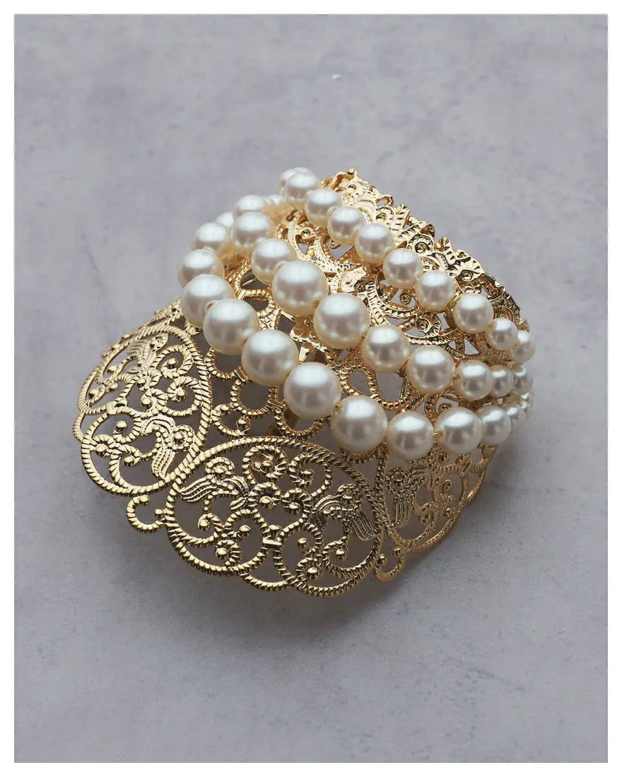 ヘアアクセサリー結婚式パールUピンアクセサリーヘアアクセサリーゲストパーティーヘアアクセゴールドお呼ばれ二次会