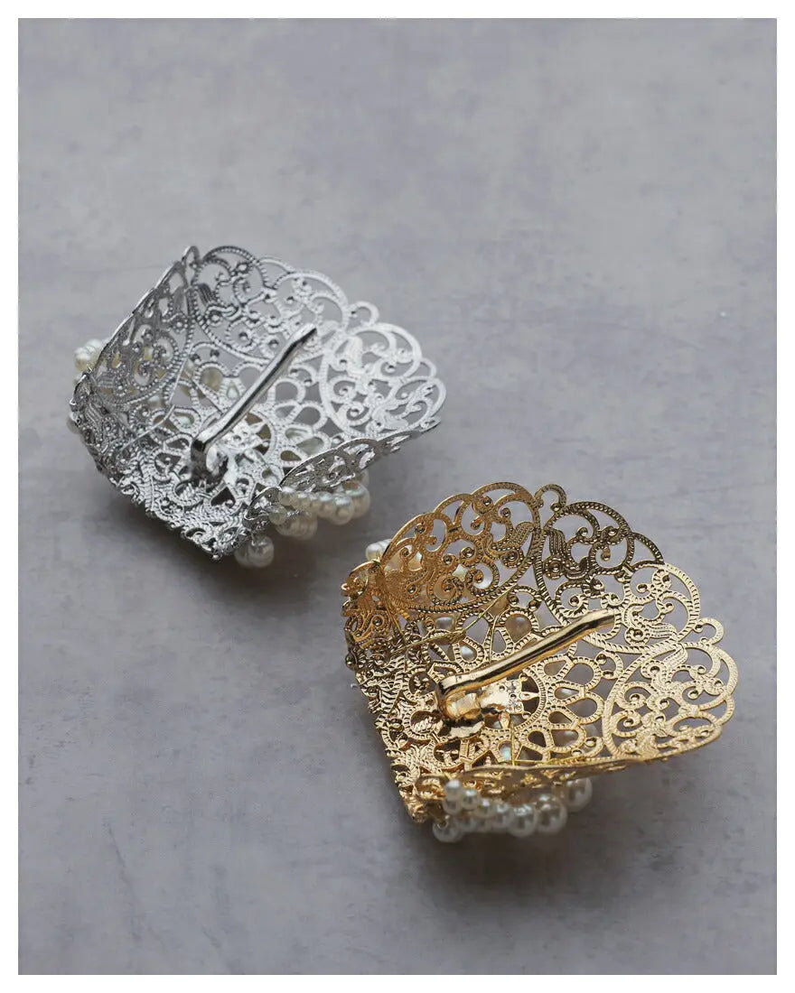 ヘアアクセサリー結婚式パールUピンアクセサリーヘアアクセサリーゲストパーティーヘアアクセゴールドお呼ばれ二次会