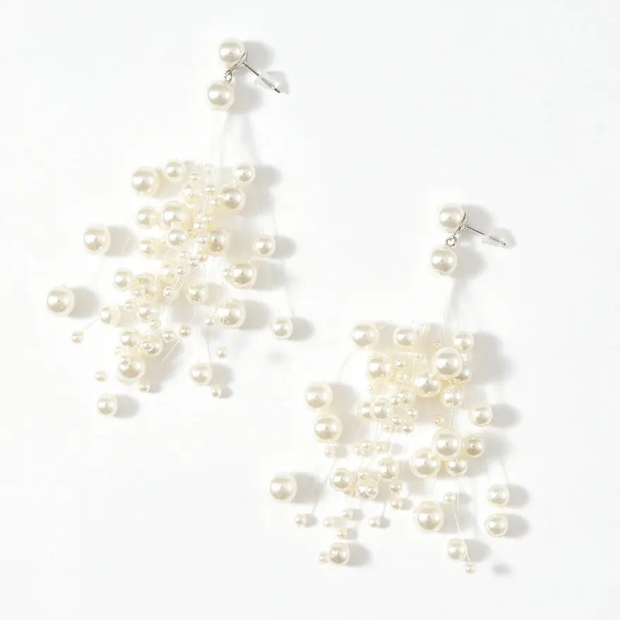 結婚式ネックレスお呼ばれアクセサリーセット可能パーティーパールパールネックレス3WAY