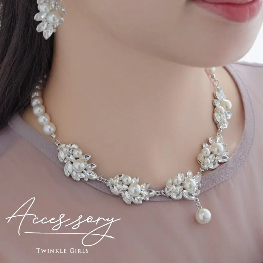 結婚式 ネックレス お呼ばれ アクセサリー セット可能 パーティー パール パールネックレス