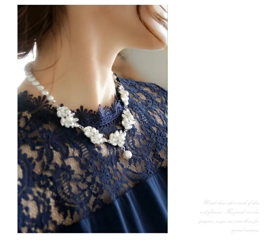 結婚式ネックレスお呼ばれアクセサリーセット可能パーティーパールパールネックレス