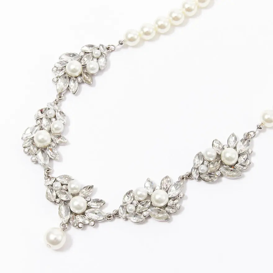 結婚式ネックレスお呼ばれアクセサリーセット可能パーティーパールパールネックレス