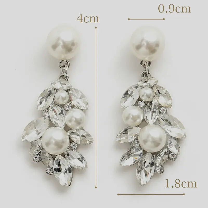 イヤリングピアス結婚式パールアクセサリーパーティーレディースマニョリアイヤリング耳飾りフォーマルウェディングシンプルボリュームお呼ばれ