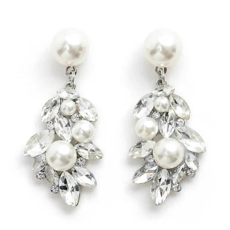 イヤリング ピアス 結婚式 パール アクセサリー パーティー レディース マニョリアイヤリング 耳飾り フォーマル ウェディング シンプル ボリューム お呼ばれ パーティードレス通販TwinkleGIrls