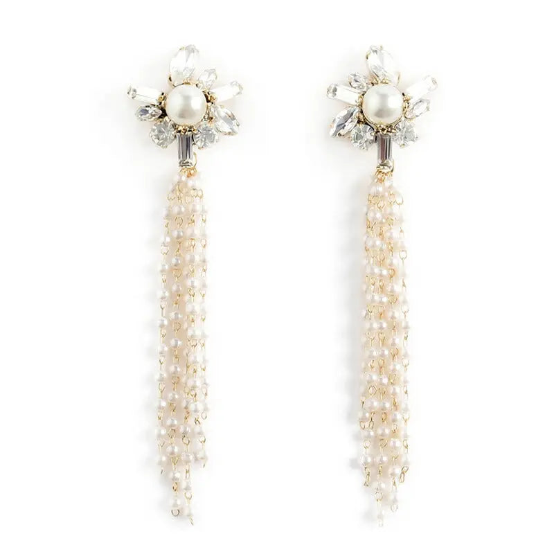 結婚式 アクセサリー パーティー イヤリング ピアス パール タッセル レディース イヤリング 耳飾り フォーマル シンプル ボリューム お呼ばれ パーティードレス通販TwinkleGIrls