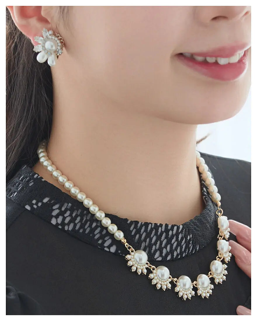 ネックレス結婚式アクセサリーパールパールネックレスおしゃれ上品華奢謝恩会入園式入学式卒園式