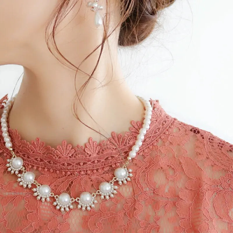 ネックレス結婚式アクセサリーパールパールネックレスおしゃれ上品華奢謝恩会入園式入学式卒園式