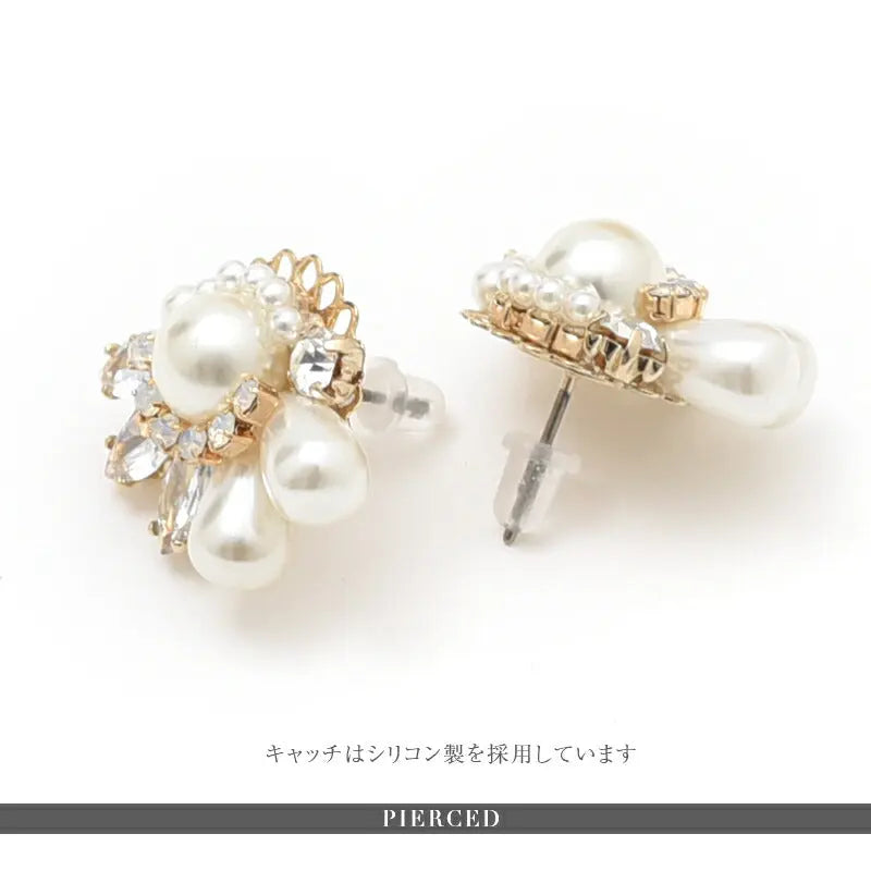 イヤリングピアス結婚式アクセサリーパール大ぶりおしゃれ上品華奢謝恩会入園式入学式卒園式