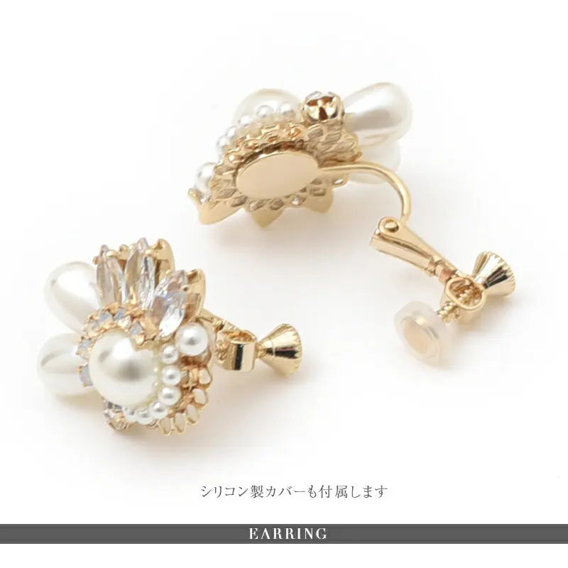 イヤリングピアス結婚式アクセサリーパール大ぶりおしゃれ上品華奢謝恩会入園式入学式卒園式