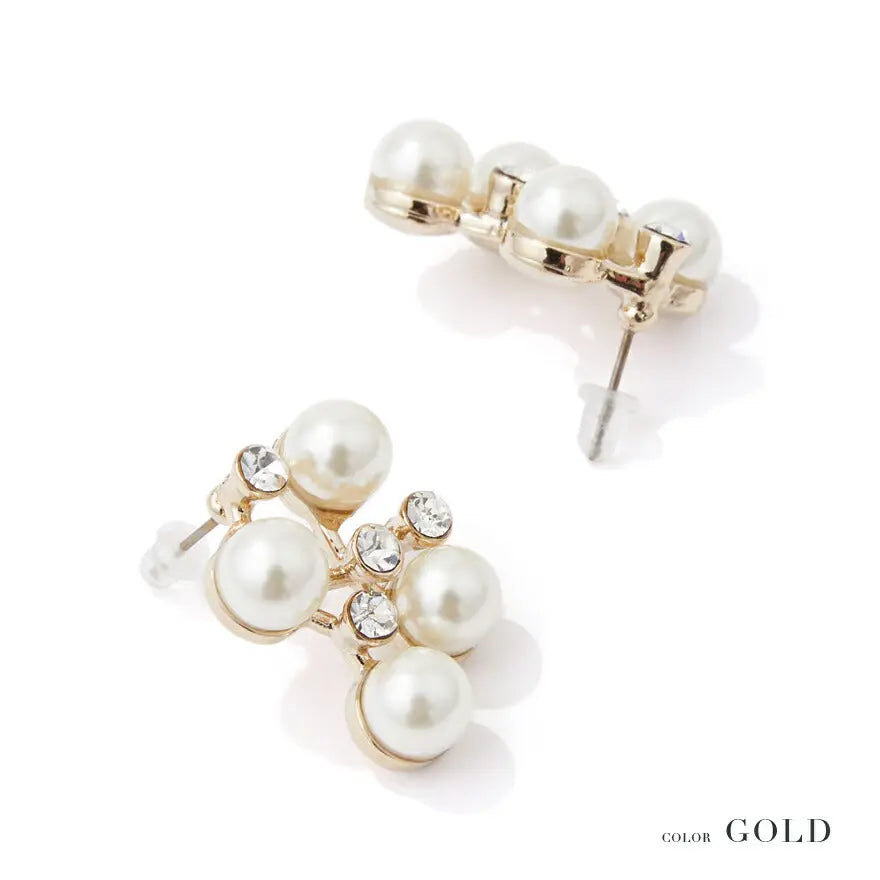 イヤリングピアス結婚式アクセサリーパール大ぶりおしゃれ上品華奢謝恩会入園式入学式卒園式