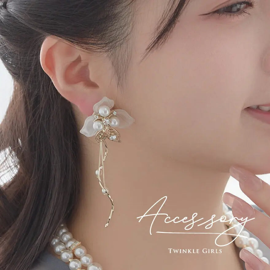 結婚式ネックレスお呼ばれアクセサリーセット可能パーティーパールパールネックレス3WAY