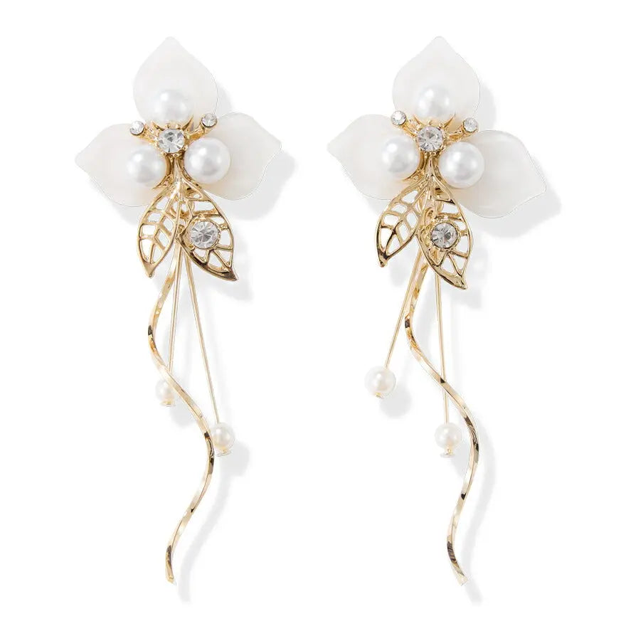 結婚式ピアス大ぶりイヤリングお呼ばれアクセサリーセット可能パーティーパール揺れる