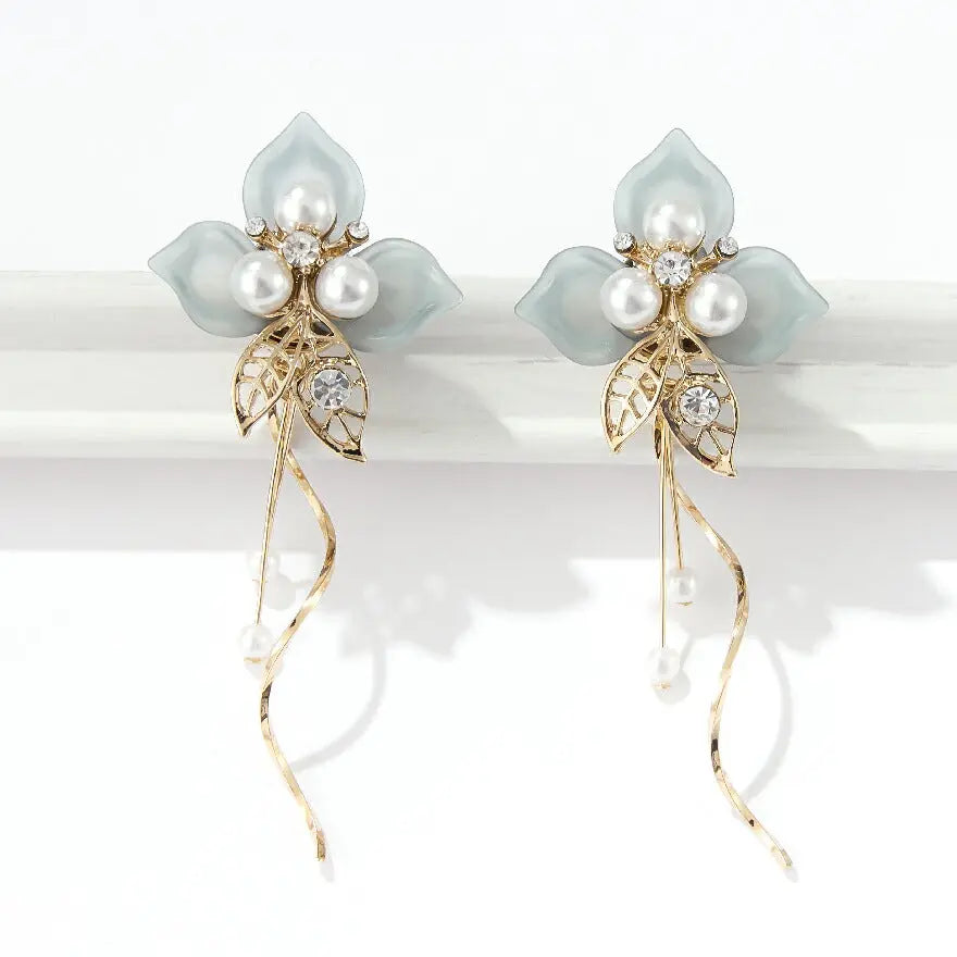 結婚式ピアスイヤリングお呼ばれアクセサリーセット可能パーティーパール揺れるティアドロップ