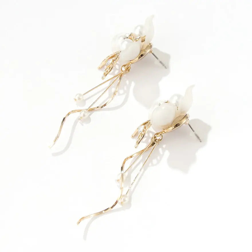 結婚式ピアス大ぶりイヤリングお呼ばれアクセサリーセット可能パーティーパール揺れる