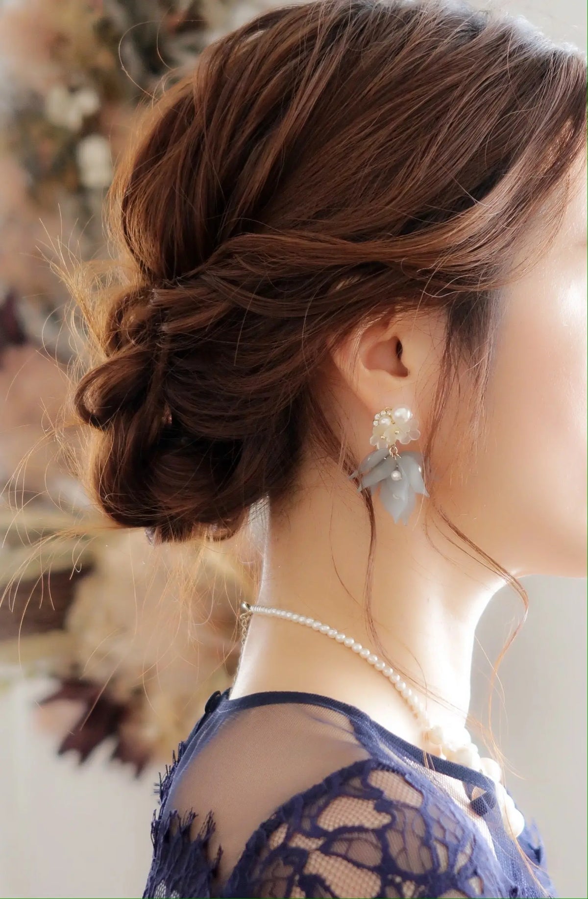 結婚式ネックレスお呼ばれアクセサリーセット可能パーティーパールパールネックレス3WAY