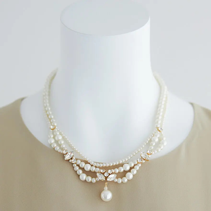 結婚式 ネックレス お呼ばれ アクセサリー セット可能 パーティー パール パールネックレス パーティードレス通販TwinkleGIrls