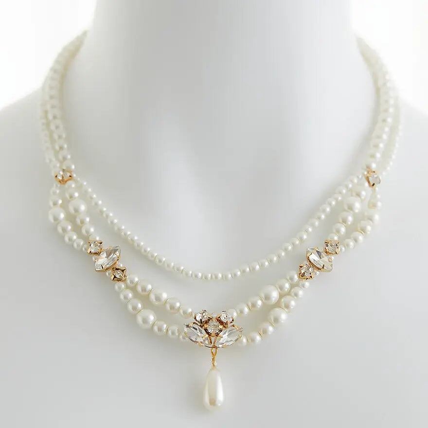 結婚式 ネックレス お呼ばれ アクセサリー セット可能 パーティー パール パールネックレス パーティードレス通販TwinkleGIrls