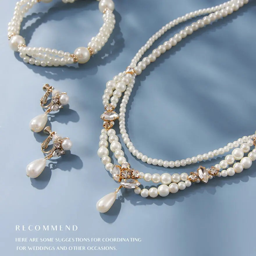 結婚式ピアスイヤリングお呼ばれアクセサリーセット可能パーティーパール揺れるティアドロップ