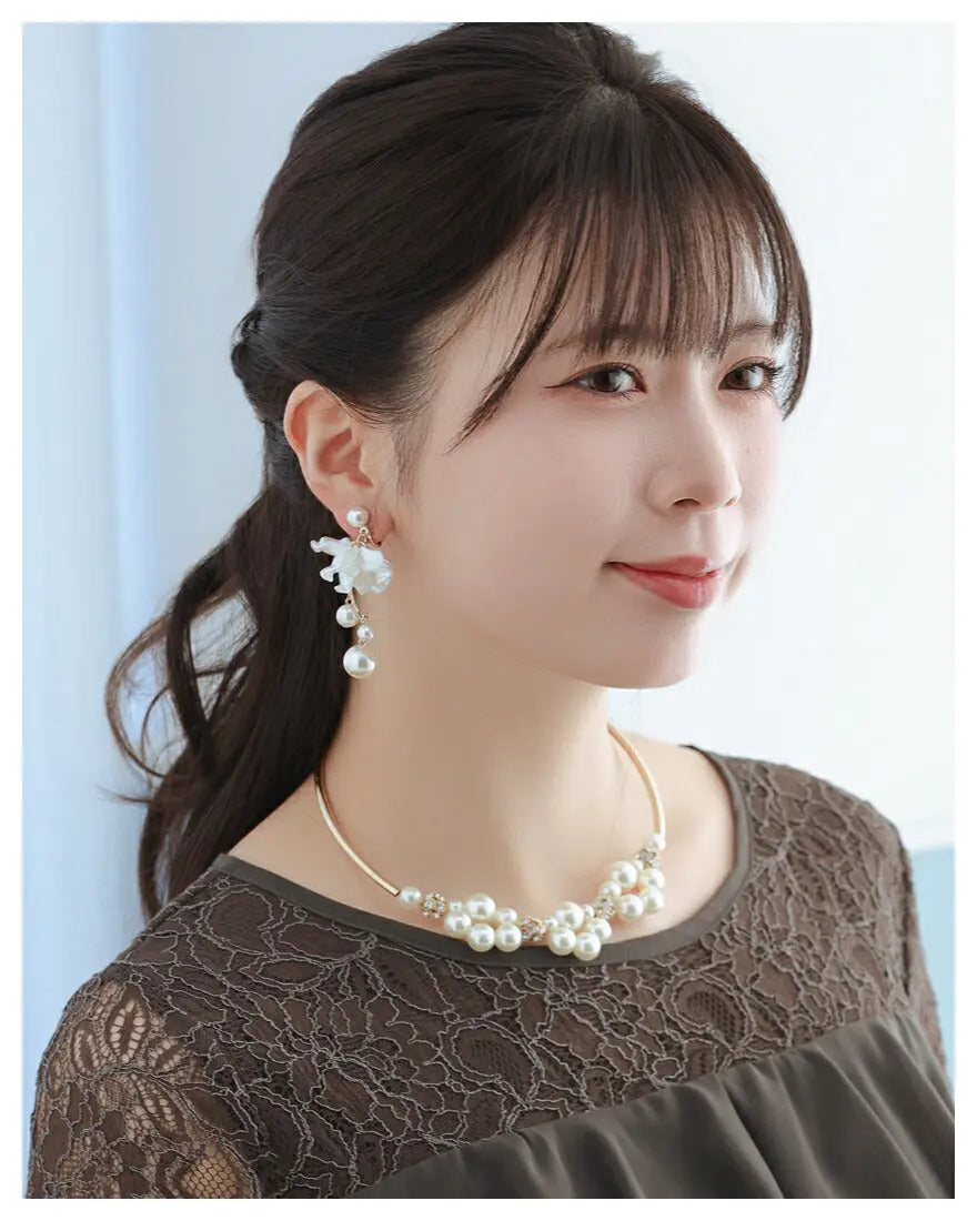 ネックレス 結婚式 お呼ばれ アクセサリー セット可能 パール パールネックレス パーティー チョーカー パーティードレス通販TwinkleGIrls