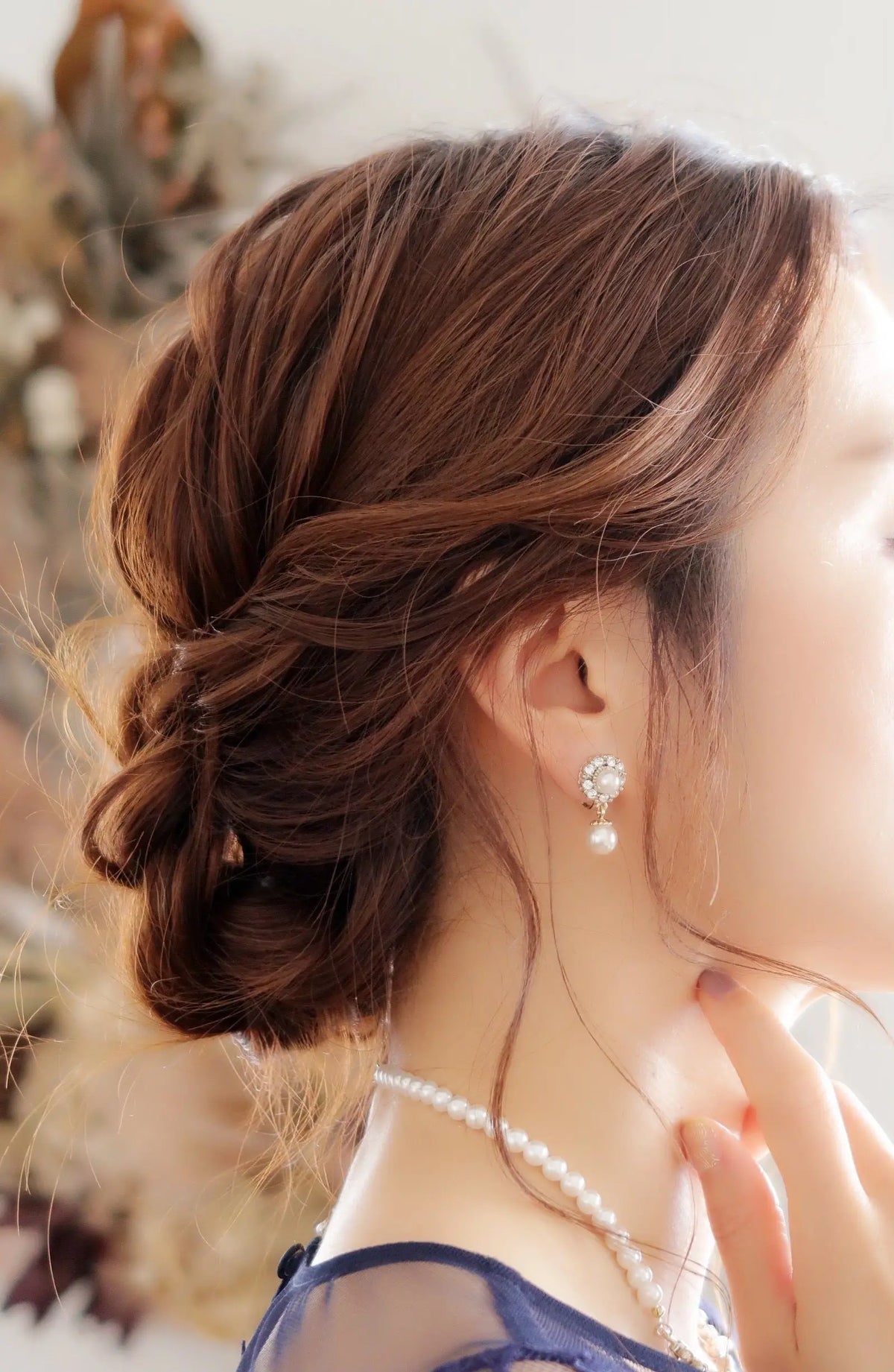 結婚式ネックレスお呼ばれアクセサリーセット可能パーティーパールパールネックレス3WAY