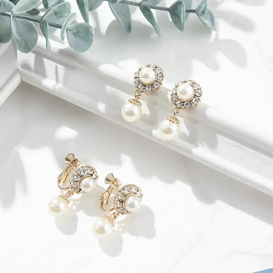 結婚式ネックレスお呼ばれアクセサリーセット可能パーティーパールパールネックレス3WAY