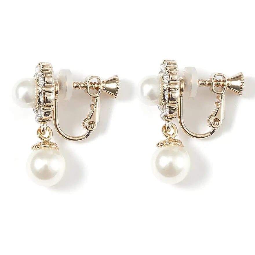 結婚式ネックレスお呼ばれアクセサリーセット可能パーティーパールパールネックレス3WAY