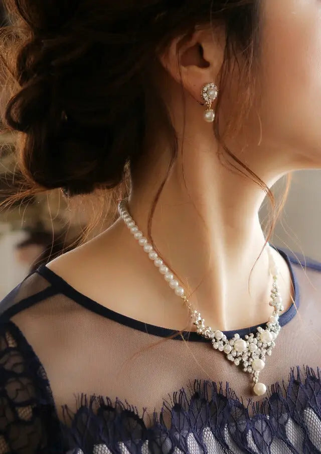 結婚式ピアスイヤリングお呼ばれアクセサリーセット可能パーティーパール揺れる一粒パール